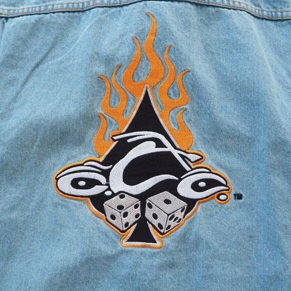 OCC Orange County Choppers Y2K Sleeveless Distressed Bikers Denim Vest Men's XL - Picture 5 of 8